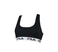 FILA Damen Bustier - ungepolsterter Bra, ohne Bügel, Baumwolle, einfarbig schwarz XS (X-Small)