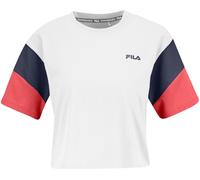 Fila Damen Cropped T- Shirt Temi Blocked Cropped Tee Bright White Cayenne Black Iris-M