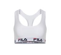 FILA Damen Bustier - ungepolsterter Bra, ohne Bügel, Baumwolle, einfarbig weiß XS (X-Small)