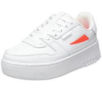 FILA Damen FXVENTUNO Platform wmn Sneaker, White Fiery Coral, 39 EU