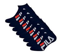 FILA Damen Herren Sneaker Socken Sportsocken Kurzsocken 4 Paar, Farbe:Blau, Größe:43-46, Artikel:-321 navy