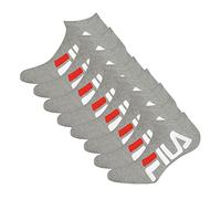 FILA Damen Herren Sneaker Socken Sportsocken Kurzsocken 4 Paar, Farbe:Grau, Größe:39-42, Artikel:-400 grey