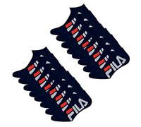 FILA Damen Herren Sneaker Socken Sportsocken Kurzsocken 6 Paar, Farbe:Blau, Größe:39-42, Artikel:-321 navy