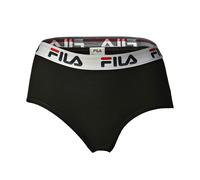 FILA Damen Hipster Slips, Vorteilspack - Pants, Logo-Bund, Cotton Stretch, einfarbig, XS-XL Schwarz S 1 Slip (1x1S)