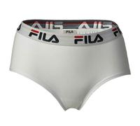 FILA Damen Hipster Slips, Vorteilspack - Pants, Logo-Bund, Cotton Stretch, einfarbig, XS-XL Weiß XS 1 Slip (1x1S)