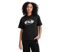 FILA Damen Luka Round-Neck T-Shirt, Schwarz, S EU