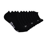 FILA Damen No Show Socken, Schwarz/Mehrfarbig (10er-Pack), Einheitsgröße