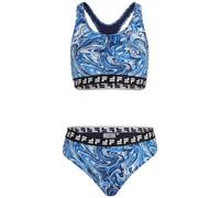 FILA Damen Salinas Racer Back Bikini-Set, Blue Acrylic AOP, L
