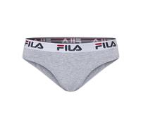 FILA Damen Slip - Regular Waist, Brief mit breitem Logo-Bund, Baumwolle, einfarbig grau XS (X-Small)
