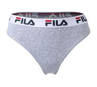 FILA Damen Slip - Regular Waist, Brief mit breitem Logo-Bund, Baumwolle, einfarbig XL Grau