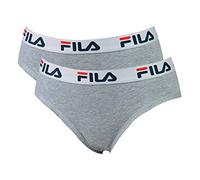 Fila Damen Slip WOMAN BRIEF FU6043 – Grau, Größe M, Logo-Bund