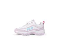 FILA Damen Strada Logo wmn Sneaker, White-Orchid Hush, 37 EU