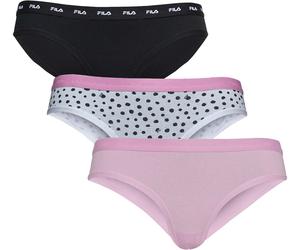 FILA Damen Unterhose Brief Elastisch mit Logo 3er Pack 3 Stk.