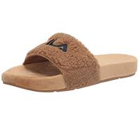 Fila Damen Women's Fuzzy Slide Schiebe-Sandalen, Beige Navy Red, 38 EU