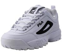 Fila Disruptor II Herren-Sneaker, Weiß/Weiß/Schwarz, Größe 14 M