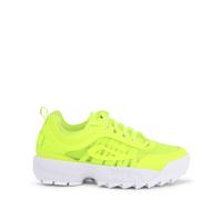 FILA Disruptor Run Damen Frauen,Sneaker-Low,Chunky-Sneaker,Mesh-Einsatz,Sportschuh,Einstiegshilfe,gepolsterte Decksohle,NEON Lime,38 EU