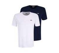 Fila Freizeit-Shirt Brod Tee (Baumwolle) weiss/dunkelblau Herren - 2er Pack, Größe XXL