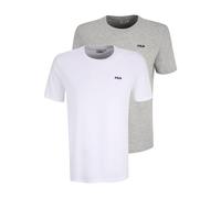 Fila Freizeit-Shirt Brod Tee (Baumwolle) weiss/grau Herren - 2er Pack, Größe L