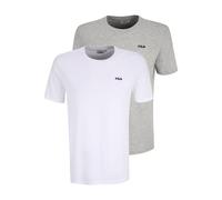 Fila Freizeit-Shirt Brod Tee (Baumwolle) weiss/grau Herren - 2er Pack, Größe XXL