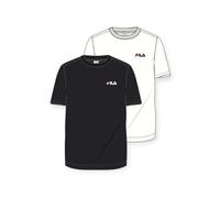 FILA Herren Brod Tee/Double Pack T-Shirt, Black-Bright White, S EU