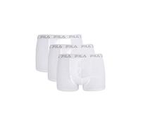 Boxershorts FILA "MAN BOXER SHORTS", Herren, Gr. XXL, weiß, Obermaterial: 95% Baumwolle, 5% Elasthan, unifarben, eng, Unterhosen, mit elastischem Logobund (77319301-XXL) weiß