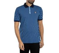 FILA Herren BB1 Klassisches Poloshirt Mit Vintage-Streifen, Limoges/White/Frozen Fjord/Navy, M