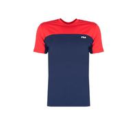 FILA Herren Blankenburg Blocked T-Shirt, Medieval Blue-True Red, S
