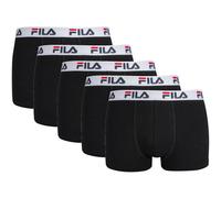 Boxer FILA "MAN BOXER SHORTS", Jungen, Gr. L, schwarz, Obermaterial: 95% Baumwolle, 5% Elasthan, unifarben mit Farbeinsatz, körpernah, Unterhosen, mit Logobund (27011830-L) schwarz