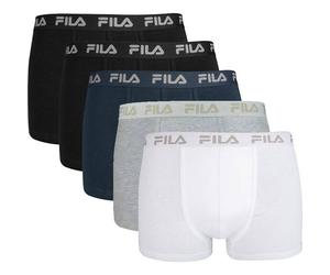 FILA Herren Boxer Shorts, 5er Pack - Logobund, Urban, Cotton Stretch, einfarbig M Mehrfarbig