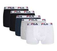 FILA Herren Boxer Shorts, 5er Pack - Logobund, Urban, Cotton Stretch, einfarbig S Mehrfarbig