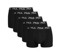 FILA Herren Boxer Shorts, 5er Pack - Logobund, Urban, Cotton Stretch, einfarbig Schwarz 2XL