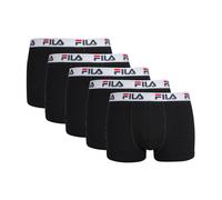 Boxer FILA "MAN BOXER SHORTS", Jungen, Gr. L, schwarz, Obermaterial: 95% Baumwolle, 5% Elasthan, unifarben mit Farbeinsatz, körpernah, Unterhosen, mit Logobund (27011830-L) schwarz