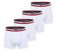 FILA Herren Boxer Shorts, Multipack - Logobund, Cotton Stretch, einfarbig Weiß S 8er Pack (2x4P)