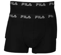 FILA Herren Boxer Shorts, Vorteilspack - Logobund, Urban, Cotton Stretch, einfarbig Schwarz M 2er Pack (1x2P)