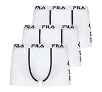 FILA Herren Boxer Unterhosen Man Boxershorts 3er Pack, Farbe:Weiß, Größe:M, Artikel:-300 White