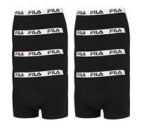 FILA Herren Boxershorts 8er Pack - Logo Pants Cotton Stretch - Enganliegend - Bequem - Farbenauswahl (Schwarz, M - 8 Pack)