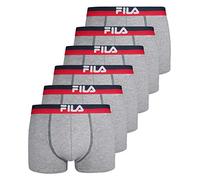 FILA Herren Boxershorts Unterhosen Man Boxers FU5020 6er Pack, Wäschegröße:L, Artikel:-400 Grey