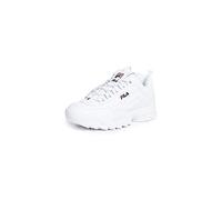 Fila Herren Disruptor II Premium Leather Synthetic White Navy Red Trainer 42 EU