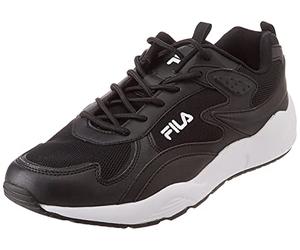 FILA Herren Horizon Run Sneaker, Black-White, 46 EU