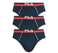 FILA Herren Slip, 3er Pack - Briefs, Logobund, Urban, Cotton Stretch, einfarbig Marine XL