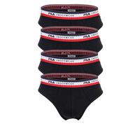 FILA Herren Slip, Multipack - Briefs, Logobund, Cotton Stretch, einfarbig Schwarz XL 8er Pack (2x4P)
