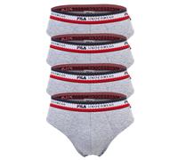 FILA Herren Slip, 4er Pack - Briefs, Logobund, Cotton Stretch, einfarbig