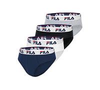 FILA Herren Slip Baumwolle, 4er-Pack, Grau 15 (XL)