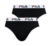 FILA 2er Pack Herrenslips, weißer Bund - L / black