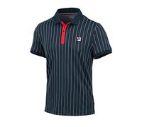 Fila Herren, Stripes Polo Dunkelblau, Weiß, XS Oberbekleidung