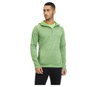 FILA Herren Sweatshirt Kapuzenshirt Trainingsshirt Rungis Half Zip Hoody, Farbe:Grün, Artikel:-60047 Dark Forest Melange, Größe:L
