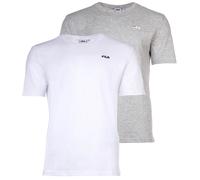 FILA Herren T-Shirt, 2er Pack - BROD Tee, Rundhals, Kurzarm, Logo XL Mehrfarbig