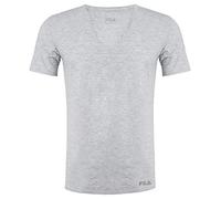 Fila Herren T-Shirt Mit V-Ausschnitt FU5001 Man V-Neck Undershirt 400 M, 400 Grey, M, FU5001