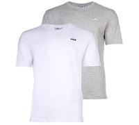 FILA Herren T-Shirt, Multipack - BROD Tee, Rundhals, Kurzarm, Logo Weiß/Grau M 8er Pack (4x2P)