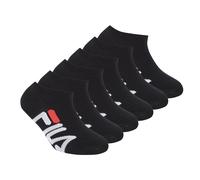 FILA Kinder Socken, 6er Pack - Invisible Sneakers, Logo, einfarbig Schwarz 31-34